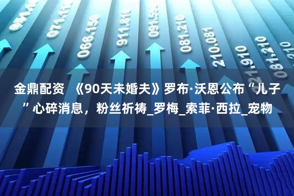 金鼎配资  《90天未婚夫》罗布·沃恩公布“儿子”心碎消息，粉丝祈祷_罗梅_索菲·西拉_宠物